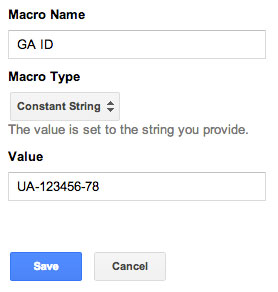 google tag manager id macro