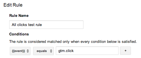 google tag manager gtm click rule